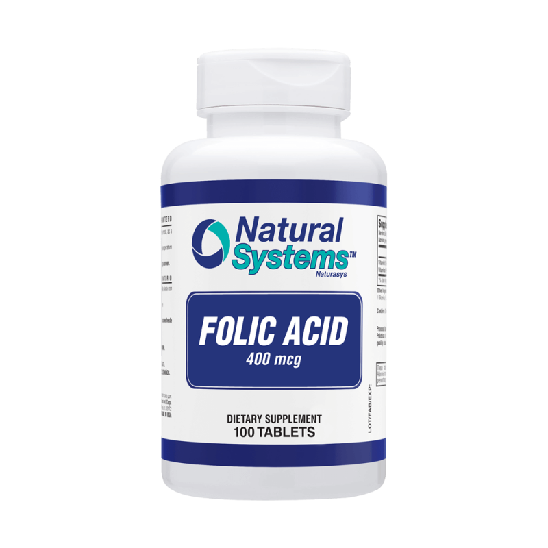 Folic Acid 400 mcg 100 Tablets Natural Systems Puerto Rico